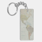 Klassieke Wereldkaart Sleutelhanger (Voorkant Links)