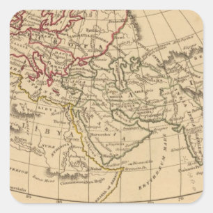 Klassieke Wereldkaart Vierkante Sticker