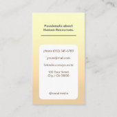 Klassieke werkzoekende Classy Minimalist Ombre Gee Visitekaartje (Achterkant)