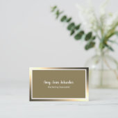 Klassieke Werkzoekende Golden Ombre Eenvoudig Mini Visitekaartje (Staand voorkant)