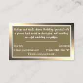 Klassieke Werkzoekende Golden Ombre Eenvoudig Mini Visitekaartje (Achterkant)