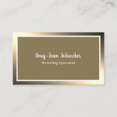 Klassieke Werkzoekende Golden Ombre Eenvoudig Mini Visitekaartje (Voorkant)