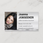 Klassieke werkzoekende minimaal Ombre Elegant Grey Visitekaartje (Voorkant)