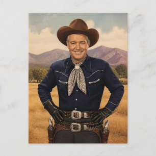 Klassieke Western Cowboy uit de jaren 50 Briefkaart