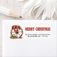 Klassieke westerne wagen wiel Kerstkrans