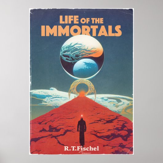 Klassieke  wetenschap Fiction Pulp Book Hoesje Poster (Voorkant)