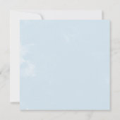 Klassieke White Flowers Square Weddenschap Kaart (Achterkant)