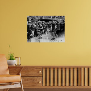 Klassieke wielerwedstrijd Paris Roubaix 1900 Poster