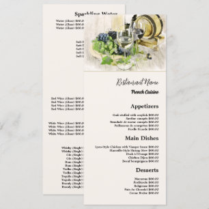 Klassieke wijn & druiven, Restaurant Slimline Menu