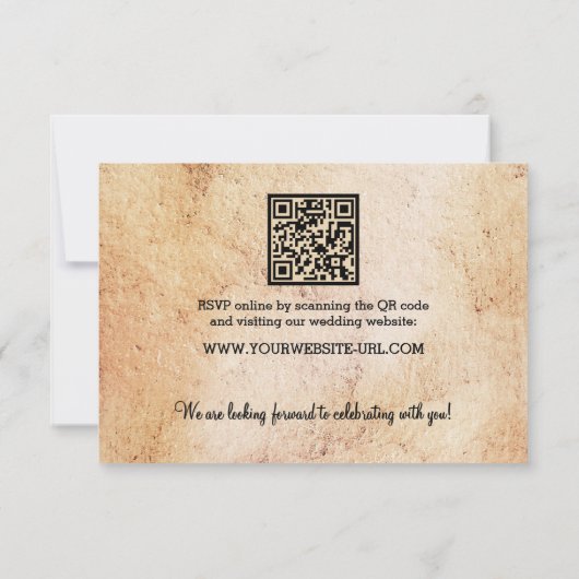 Klassieke wijnmakerij of wijngaard RSVP uitnodigin (Achterkant)