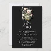 Klassieke Wildflower Black I Do BBQ Engagement Par Kaart (Voorkant)