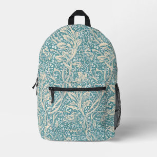Klassieke William Morris Arcadia Bloemrijke Naadlo Bedrukte Rugzak
