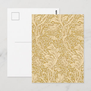 Klassieke William Morris Arcadia Goud Naadloos Briefkaart