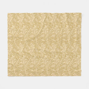 Klassieke William Morris Arcadia Goud Naadloos Fleece Deken