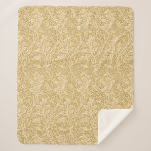 Klassieke William Morris Arcadia Goud Naadloos Sherpa Deken
