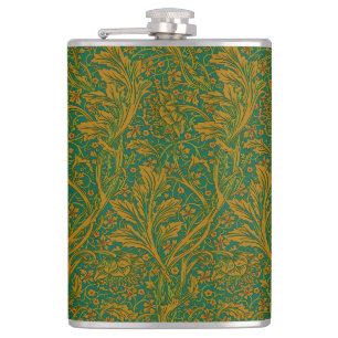 Klassieke William Morris Arcadia Naadloos Behangpa Heupfles