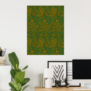 Klassieke William Morris Arcadia Naadloos Behangpa Poster