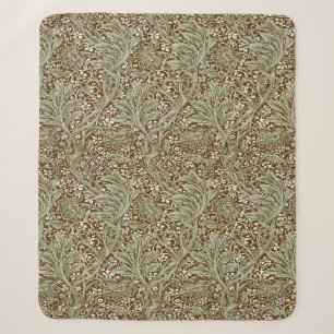 Klassieke William Morris Arcadia Naadloos Patroon Sherpa Deken