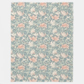 Klassieke William Morris geïnspireerd Floral paste Fleece Deken (Voorkant)