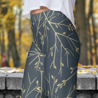 Klassieke William Morris Woodland Twigs Print Leggings