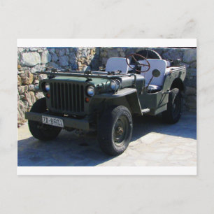 Klassieke Willy's Jeep. Briefkaart
