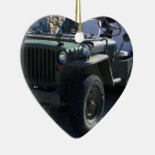 Klassieke Willy's Jeep. Keramisch Ornament (Rechts)