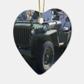 Klassieke Willy's Jeep. Keramisch Ornament (Links)