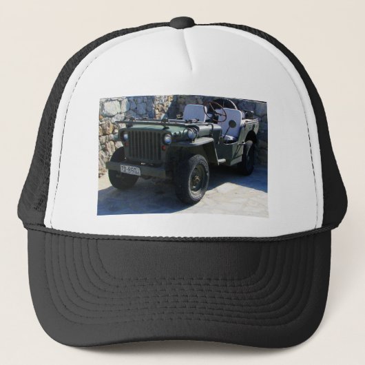 Klassieke Willy's Jeep. Trucker Pet (Voorkant)