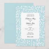 Klassieke Winter Berries Ice Blue Botanische bruil Kaart (Voorkant / Achterkant)