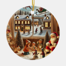 Klassieke Winter Nostalgie – Vintage Christmas Vil Keramisch Ornament