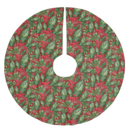 Klassieke Winter Sneeuw Holly Kerstmis Kerstboom Rok