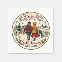 Klassieke winter-vriendschaps-kunst met Kerst-them