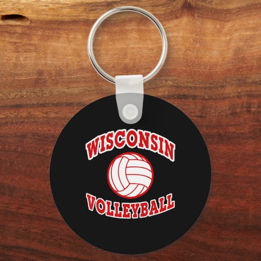 Klassieke Wisconsin Volleyball-stijl Sleutelhanger (Voorkant)
