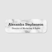 Klassieke, witte, aangepaste, marmerbare, aangepas naamplaatje (Voorkant)