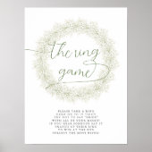 Klassieke witte bloem bruiloftsbruiloft The Ring G Poster (Voorkant)