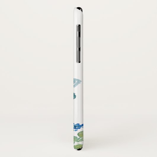 Klassieke witte bloemen Aangepaste naam Case-Mate iPhone Case (Achterkant/links)