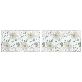 Klassieke Witte Bloemen Botanische Kussensloop