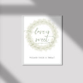 Klassieke Witte Bloemen Bruiloft Love Is Sweet Poster