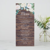 Klassieke witte bloemen | Menu Rustic Wedding Dinn (Staand voorkant)