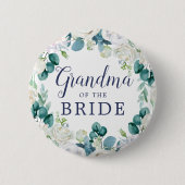 Klassieke witte bloemen oma van de Bride Ronde Button 5,7 Cm (Voorkant)