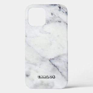 Klassieke witte en grijze achtergrond van faux iPhone 12 pro hoesje