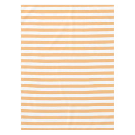 Klassieke witte en lichte Oranje strepen Tafelkleed