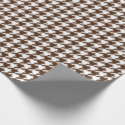 Klassieke witte houndstooth cadeaupapier (Hoek)