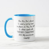 Klassieke witte koffie mok Santa Claus "Ho, Ho, Ho (Links)