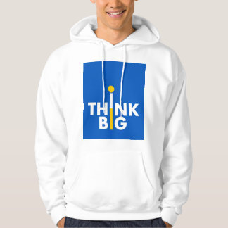 Klassieke Witte Mannen Hoodie met 'Think Big' Logo