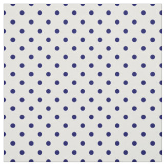 Klassieke witte marinier Blue Spot Polka Dot Patte Stof