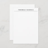 Klassieke witte minimalistische vlek elegant informatiekaartje (Voorkant / Achterkant)