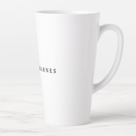 Klassieke witte minimalistische vlek elegant latte mok (Rechts)