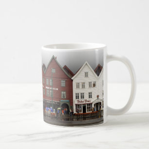 Klassieke witte Mok - Bergen, Noorwegen