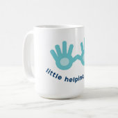 Klassieke witte Mok met glimlach-Logo (Voorkant links)